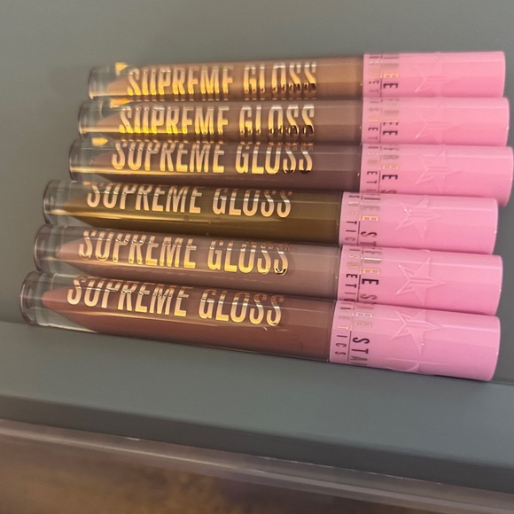 Jeffree Star Supreme Gloss Lipstick Set - Pink, Brown, Gold - Picture 1 of 2